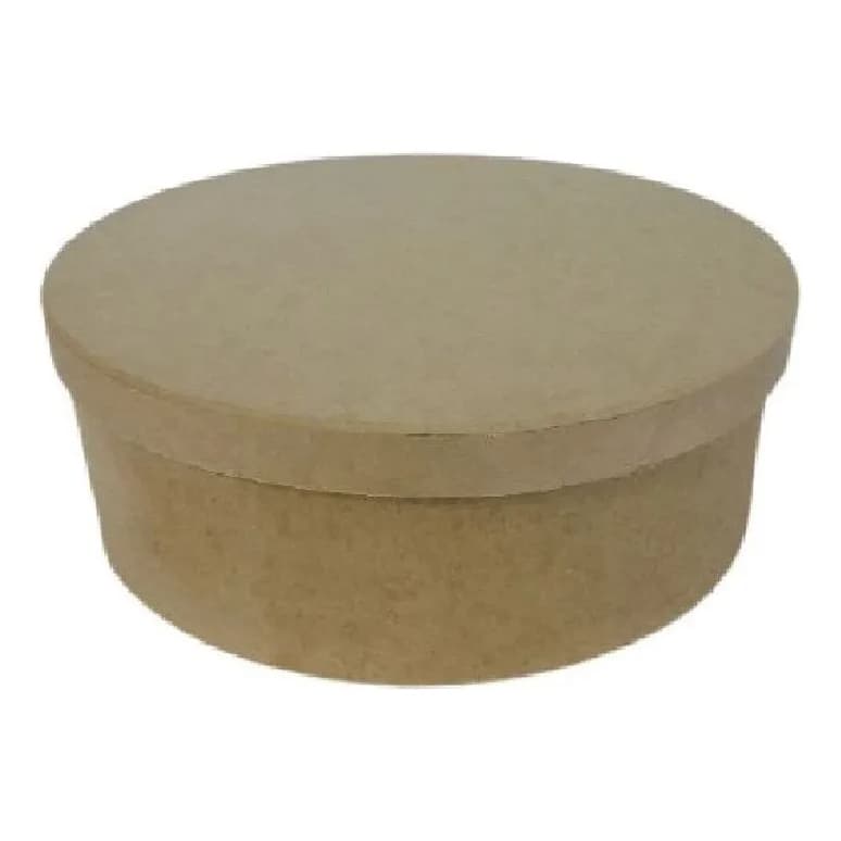 caixa redonda 35x12 MDF multiuso decorativa