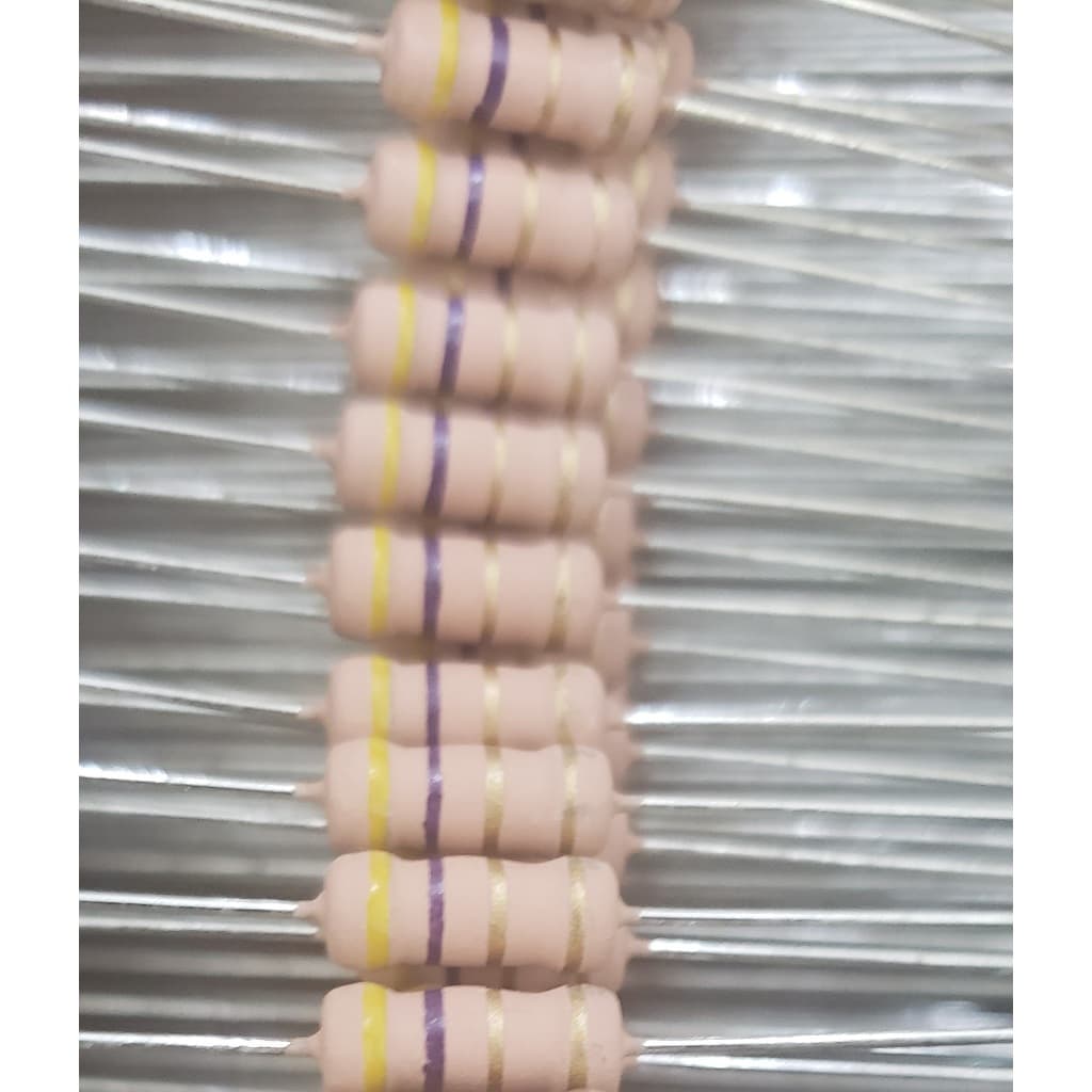 10 X RESISTOR METALFILM 5% 4R7 2W