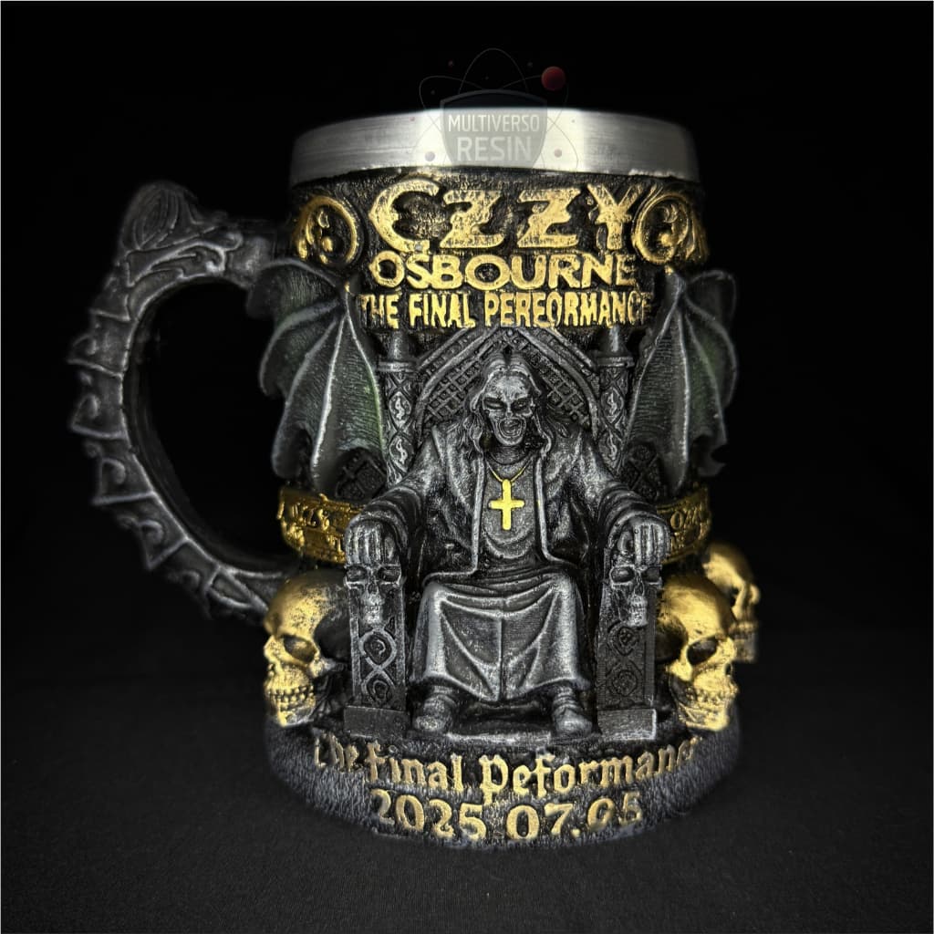 Caneca/Copo Ozzy Osbourne The Final Performance Rock Cantor Heavy Metal Resina