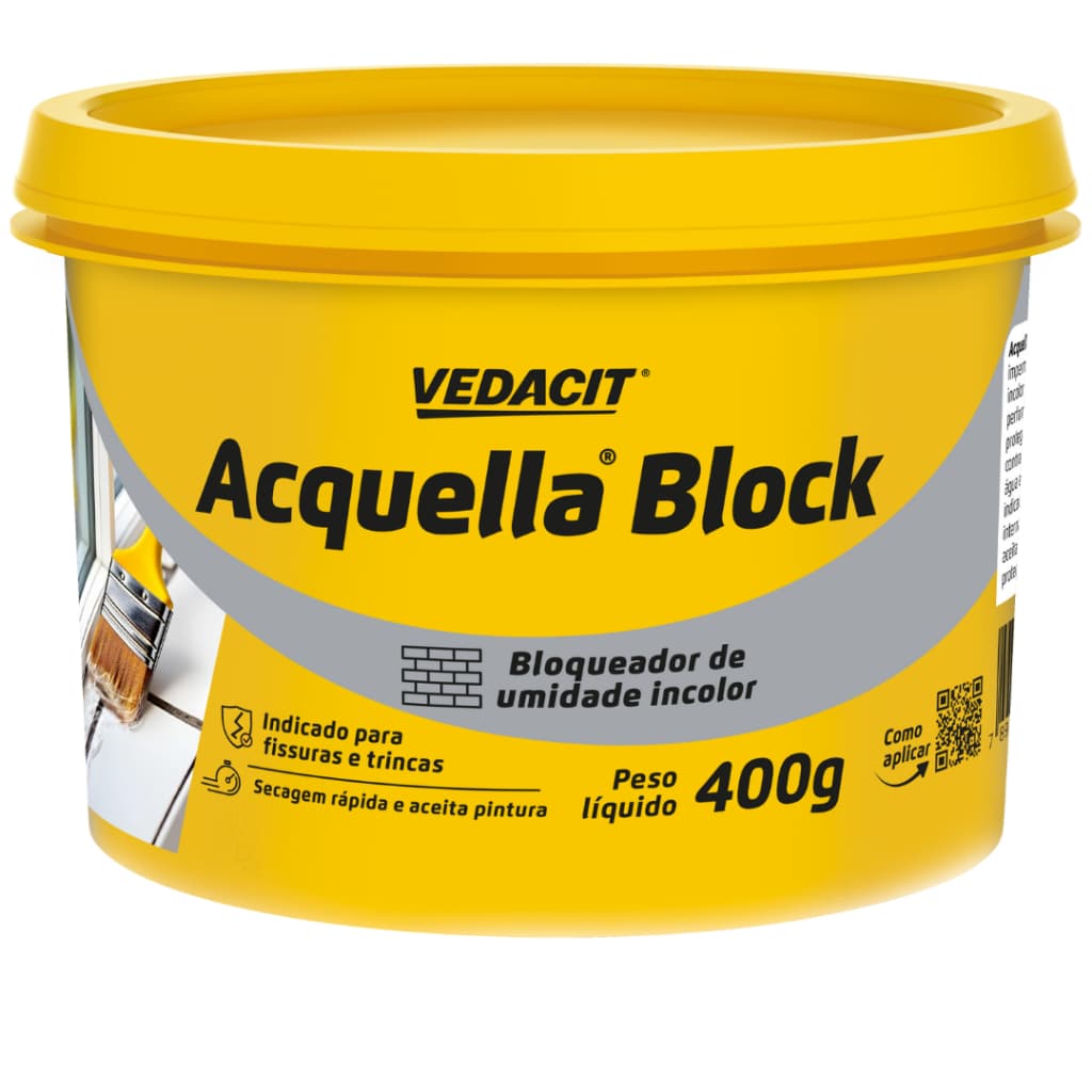 Vedacit Acquella Block 400g – Hidrorrepelente Protetor de Superfícies por Penetração