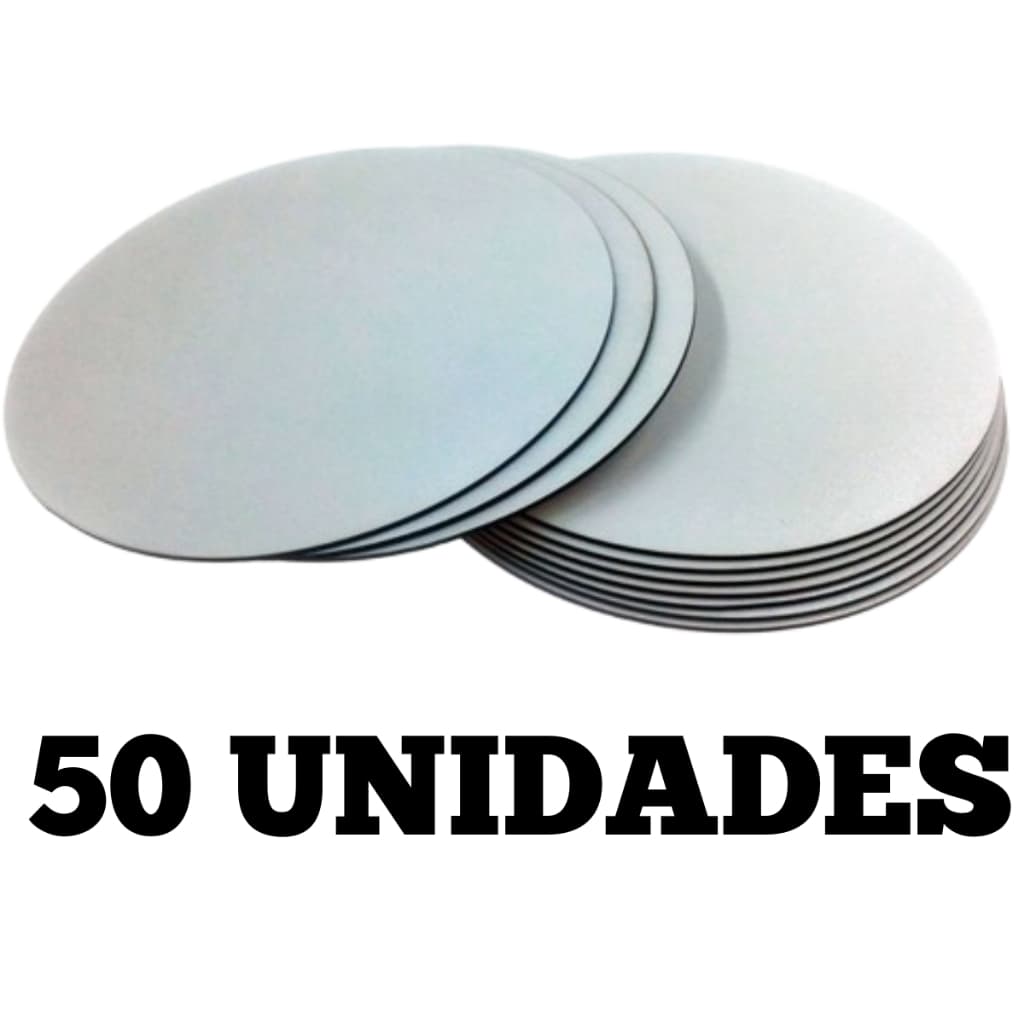Kit 50 Cake Board para Bolo MDF 28cm Tabuleiro para Bolo 3mm Redondo
