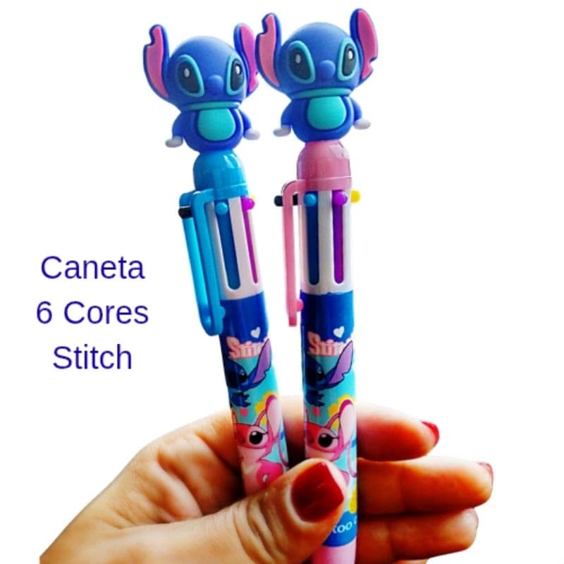 CANETA ESFEROGRÁFICA LILO&STITCH 6 CORES