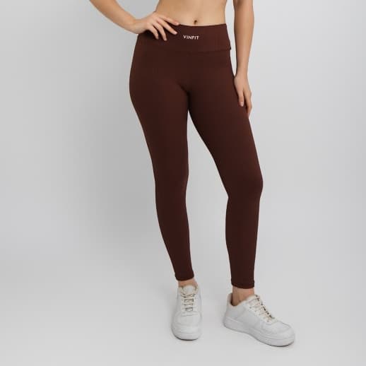 Calça Feminina Legging Esportiva Canelada Poliamida Academia Elástica Fitness