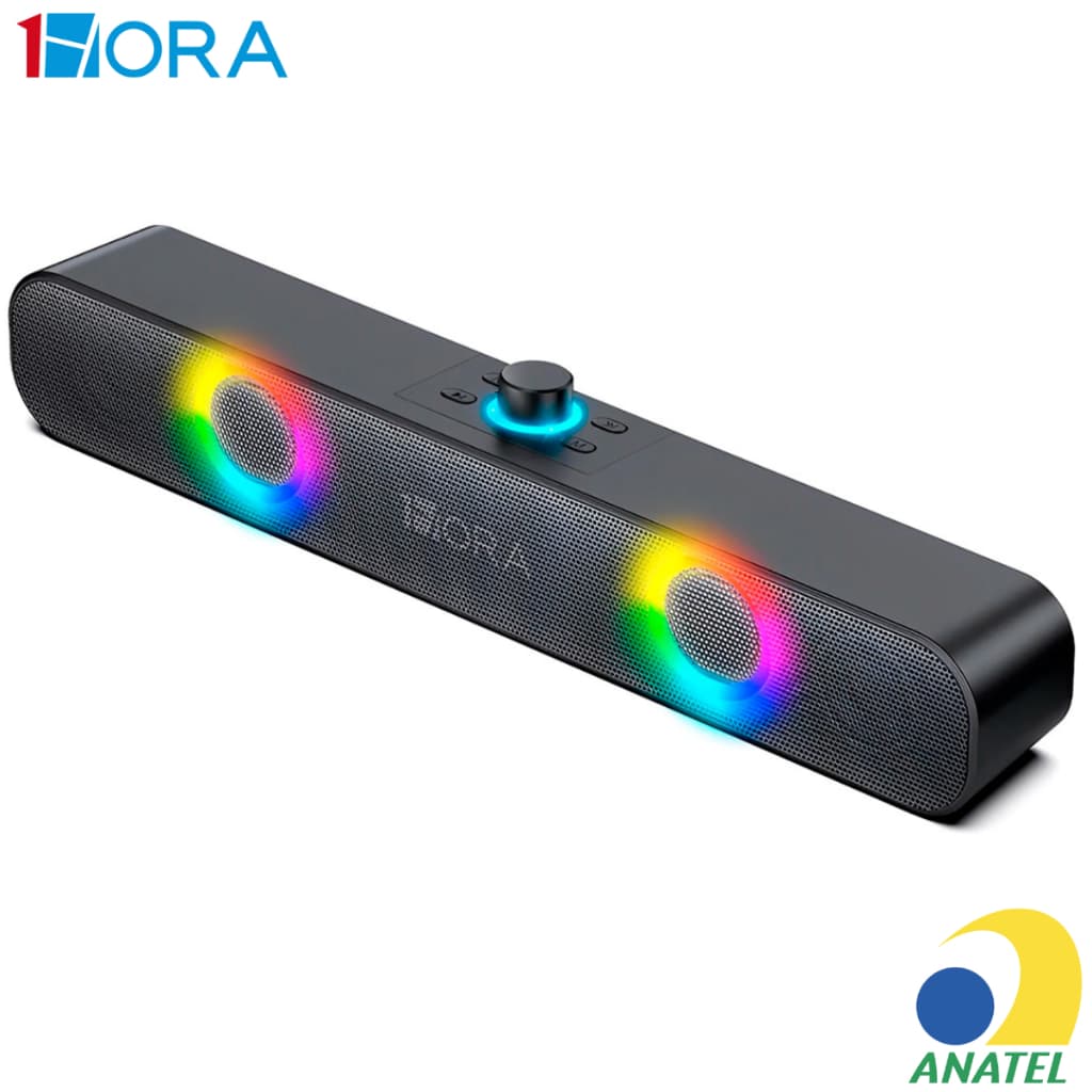 Caixa de Som Bluetooth Conexão Celular Notebook Tablet TV Projetor BOC241 1HORA Grave Potente