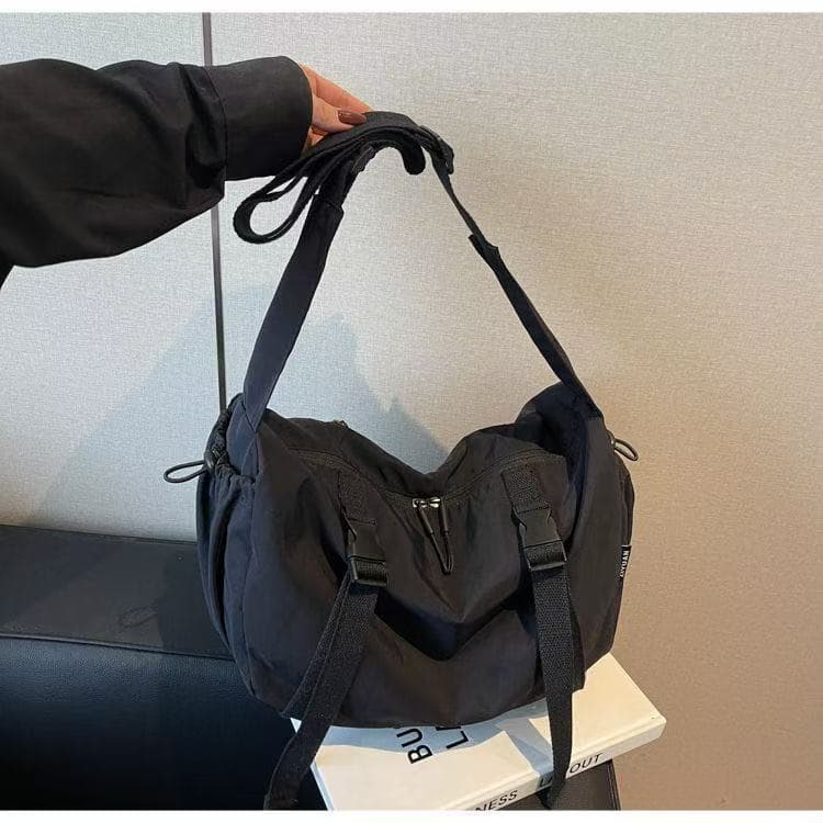 Bolsa Feminina Mensageiro Média Transversal de Lona Casual Simples Alça Ajustável Trabalho Viagens, Estudos(2208)