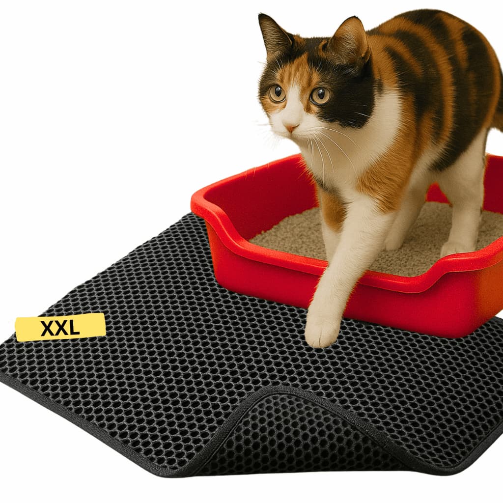 Caixa de Areia Higiênica + Tapete Coletor de Areia para Gato Kit Completo Higiene Pet Gatos