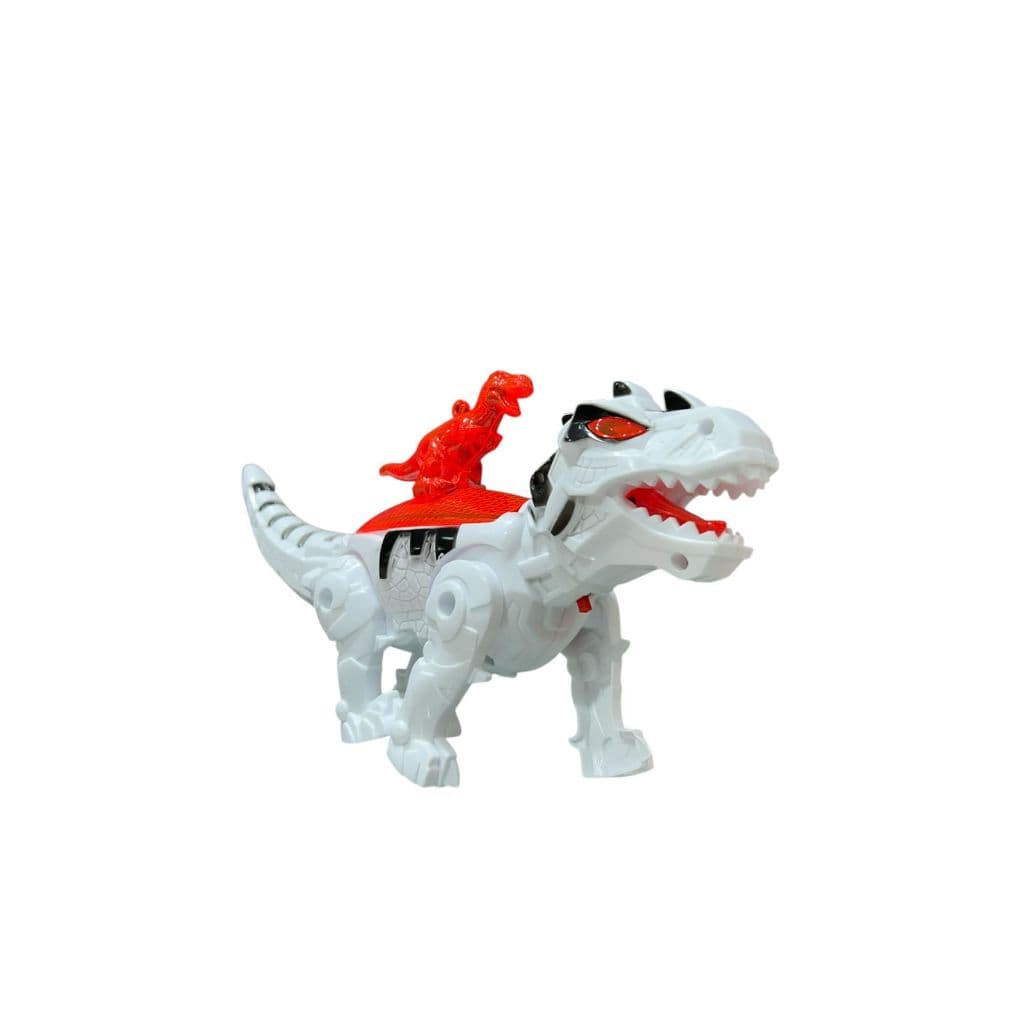 🦖 Dinossauro T-Rex 2 em 1 com Filhote, Luz e Som – Anda e Brilha! 💡🎶
