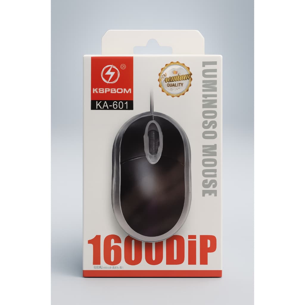 Mouse com fio 1600 DIP OPTICO