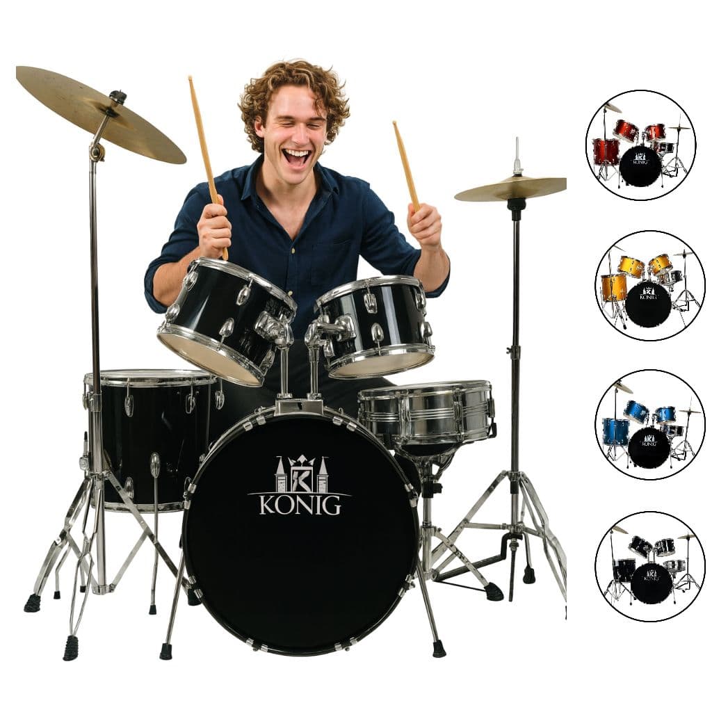 Bateria Acústica Adulto Para Igreja Festa Show 20 Polegadas Profissional Konig