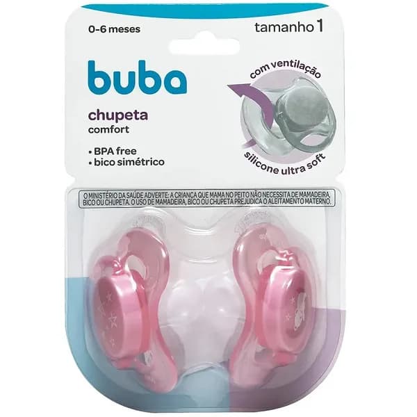 Kit 2 Chupetas Silicone Confort Ultra Soft 0-18 Meses Tamanho 1