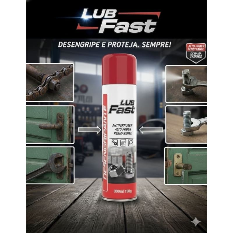 Oleo Desengripante Contra Ferrugem Spray Lub Fast 300ML