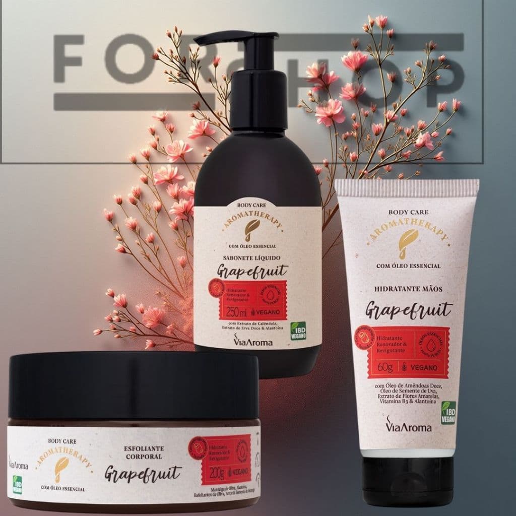Sabonete Líquido + Hidratante para Mãos + Esfoliante Corporal