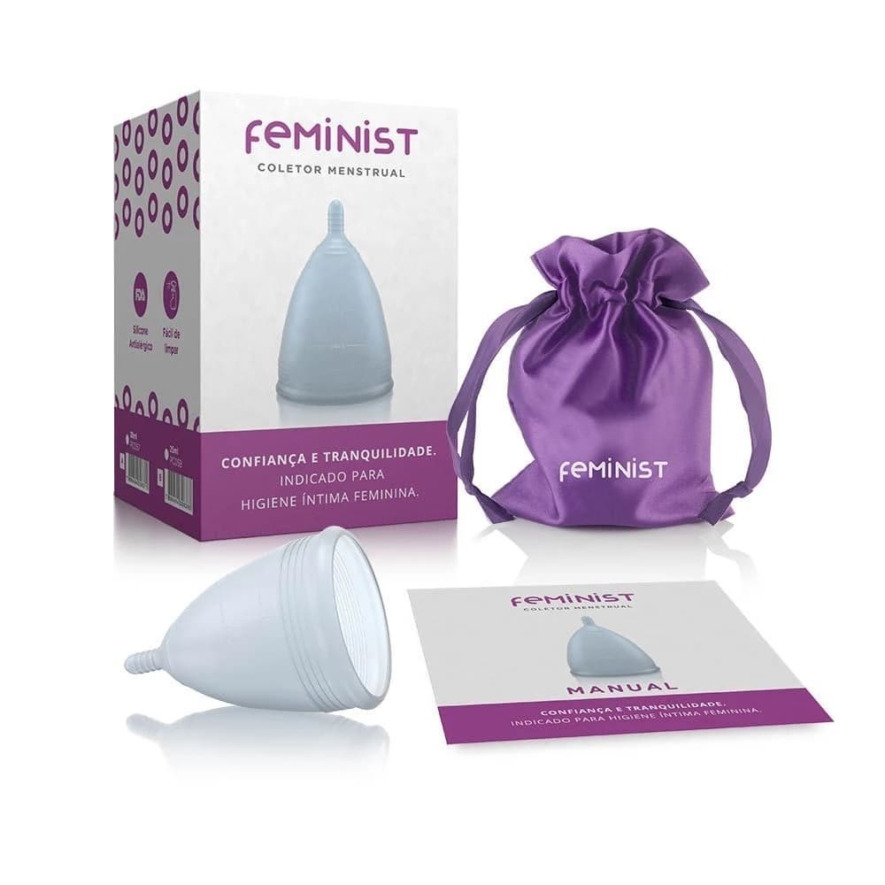 COLETOR MENSTRUAL COPO SILICONE FEMINIST - 25 Ml - A SÓS PCO58