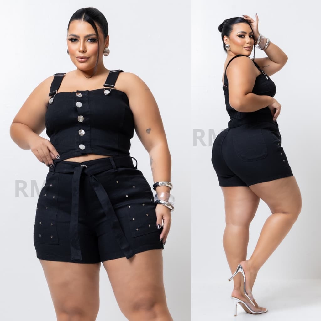 Short Jeans Feminino Plus Size Moda Confortável Com Lycra