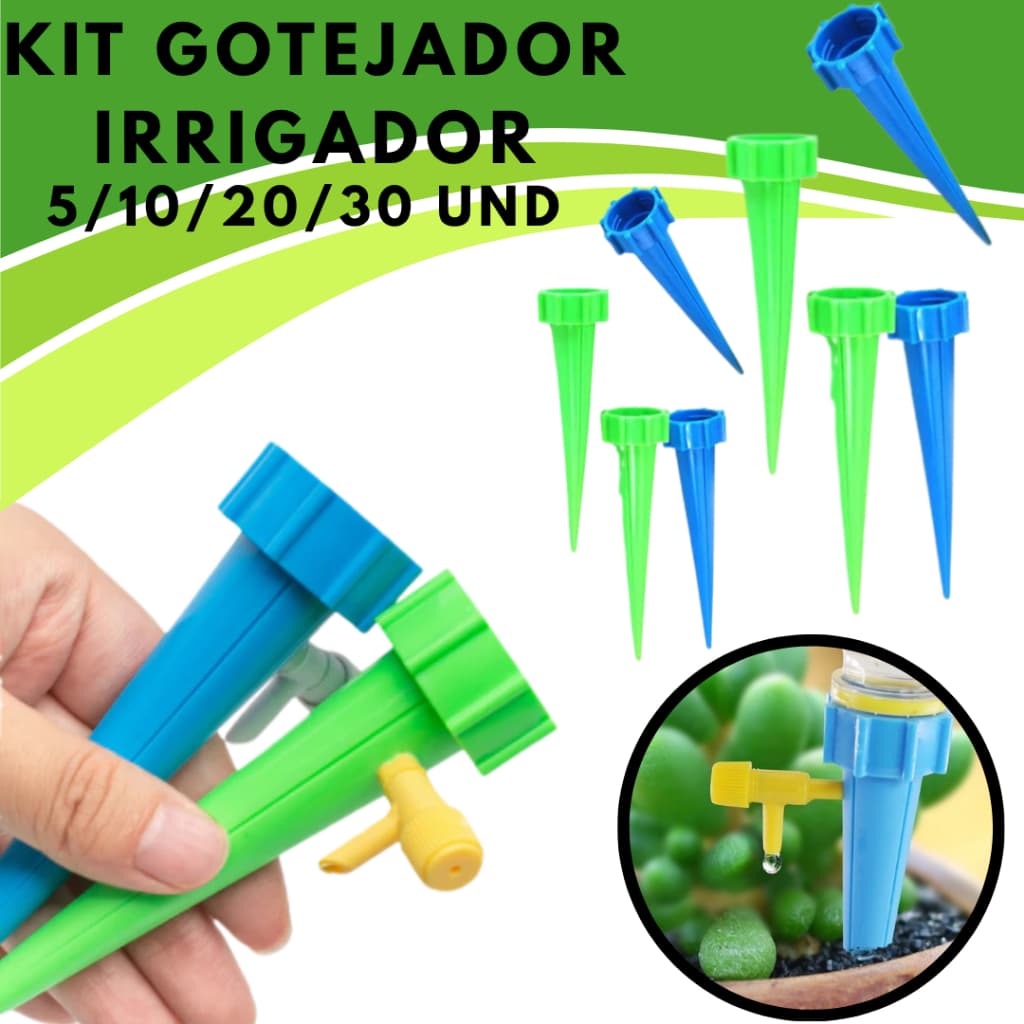 Kit Gotejador Irrigador Automático Regulável para Plantas – 5/10/20/30 Unidades