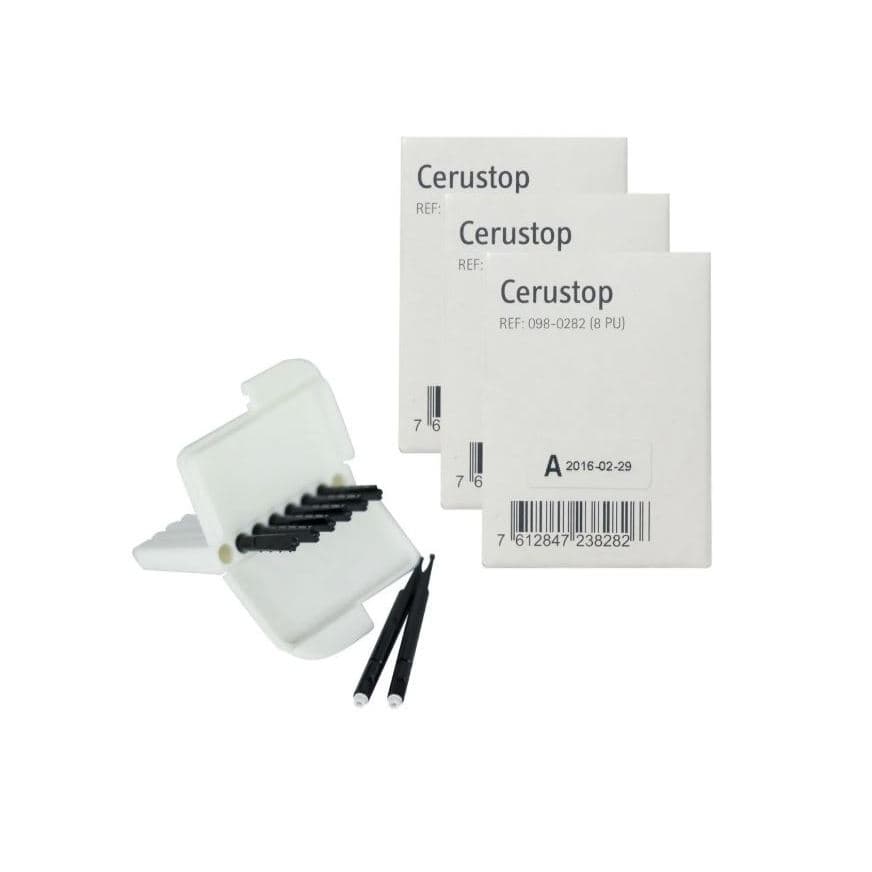 Cerustop Protetor De Cera Aparelho Auditivo - 3 pacotes c/ 8 Unidades