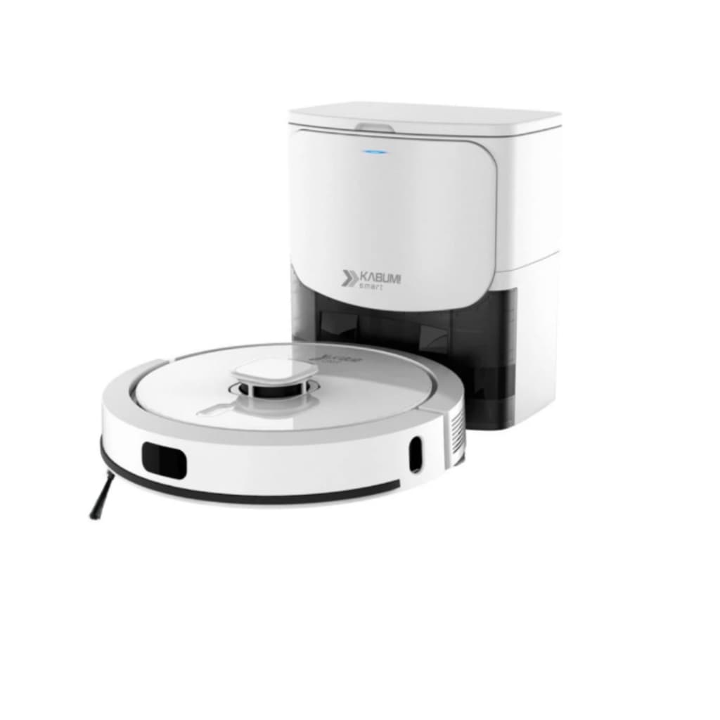 Robô Aspirador KABUM Smart 900 - 5 Modos de Limpeza, Mapeamento Laser 3D - 220v - Branco - OPEN BOX