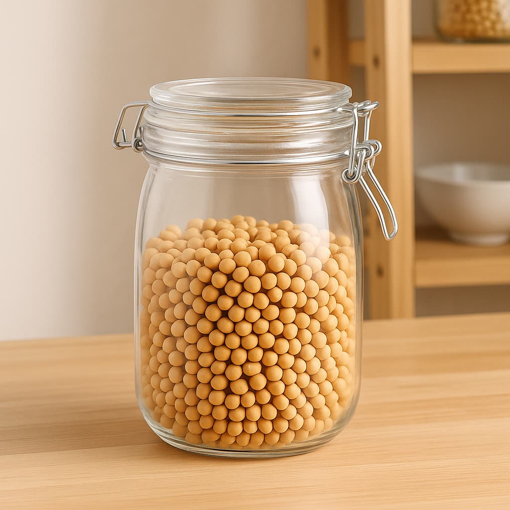Pote Hermético de Vidro 1,5 L – Tampa com Trava de Aço e Vedação de Silicone