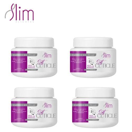 Kit 4 Amolecedores de Cutícula Slim 120ml Manicure Pedicure Podologia
