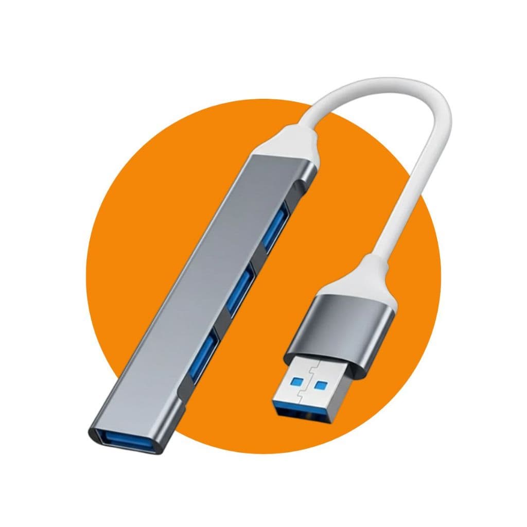 Adaptador Hub USB 3.0 4 Portas 5Gbps Plug and Play Alumínio PC Notebook MacBook Mouse Teclado HDltiplos Dispositivos