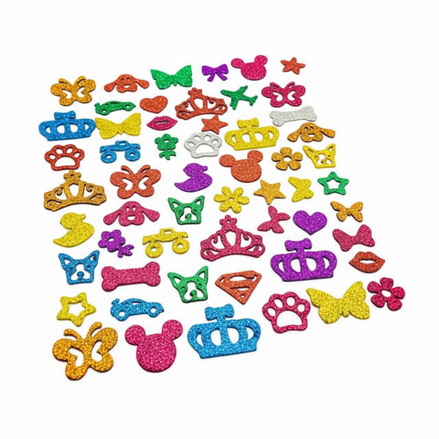 1000 Adesivos Pet Piercings Lacinhos Eva Com Glitter Para Petshop Cães E Gatos Banho E Tosa