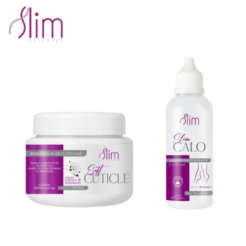 Kit 1 Amolecedor de Calos + 1 Amolecedor de Cutículas 120ml Manicure Pedicure