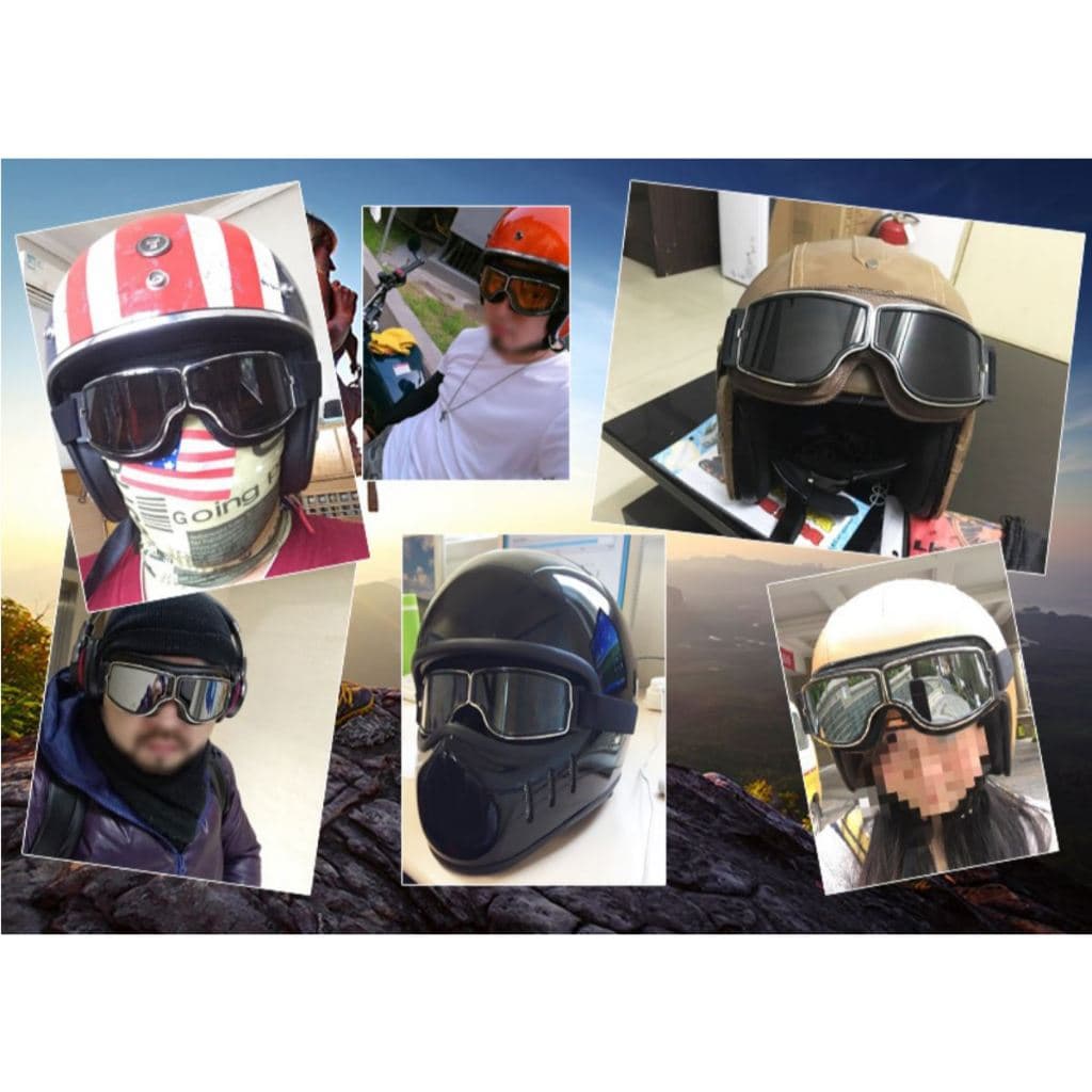 Óculos para Moto Custom Retrô Old School Vintage Aviador Classic ( PRODUTO NO BRASIL )