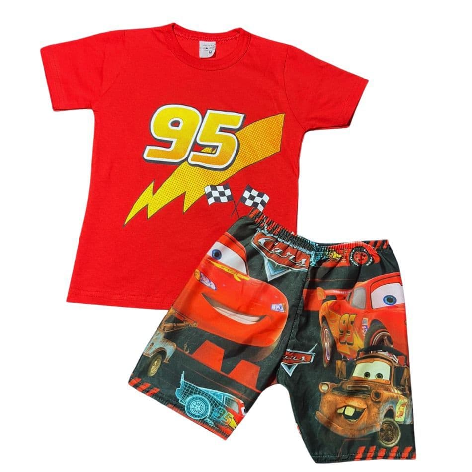 Conjunto menino infantil camiseta e short personagem roupa temática Hulk, Batman, homem aranha, super Homem, capitão