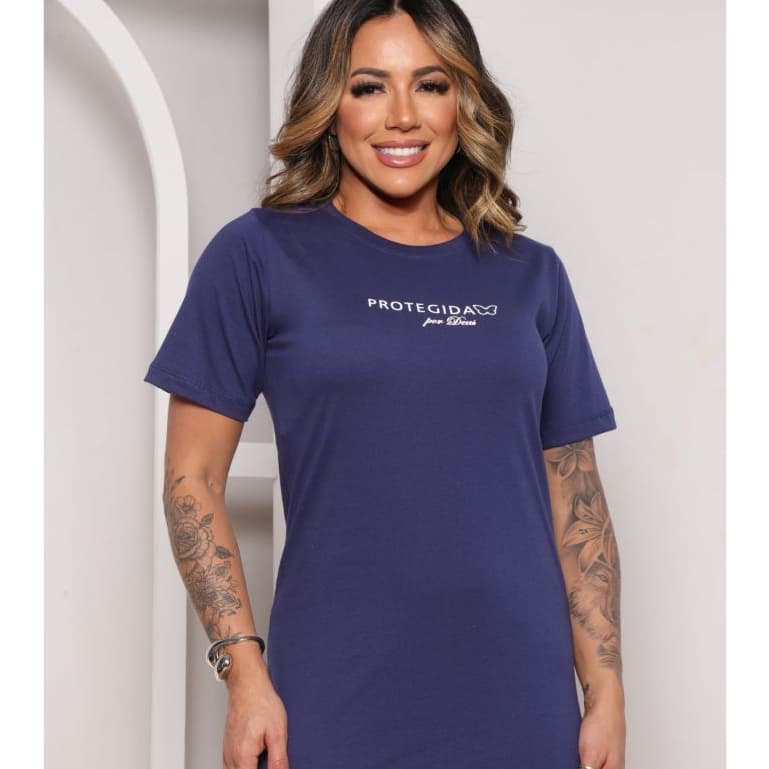 VESTIDO LONGO COM FENDA FEMININO | ALGODÃO FIO 30 | MODA GOSPEL EVANGÉLICA