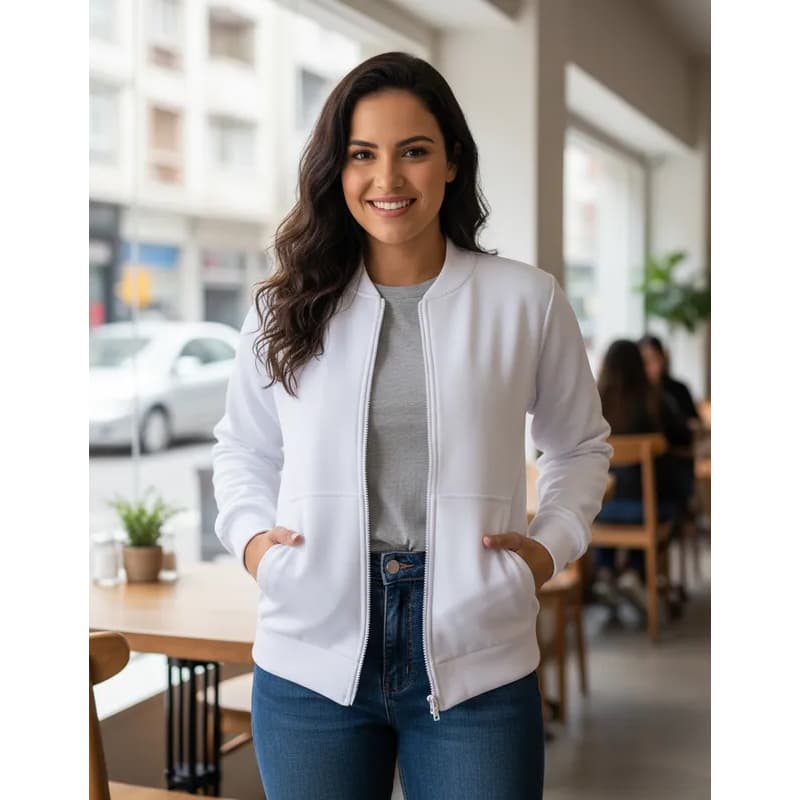 Blusa De Fio Oversized Com Gola Moletom Casual Quentinho Tamanho Plus size Unissex  Aberto Com Zíper