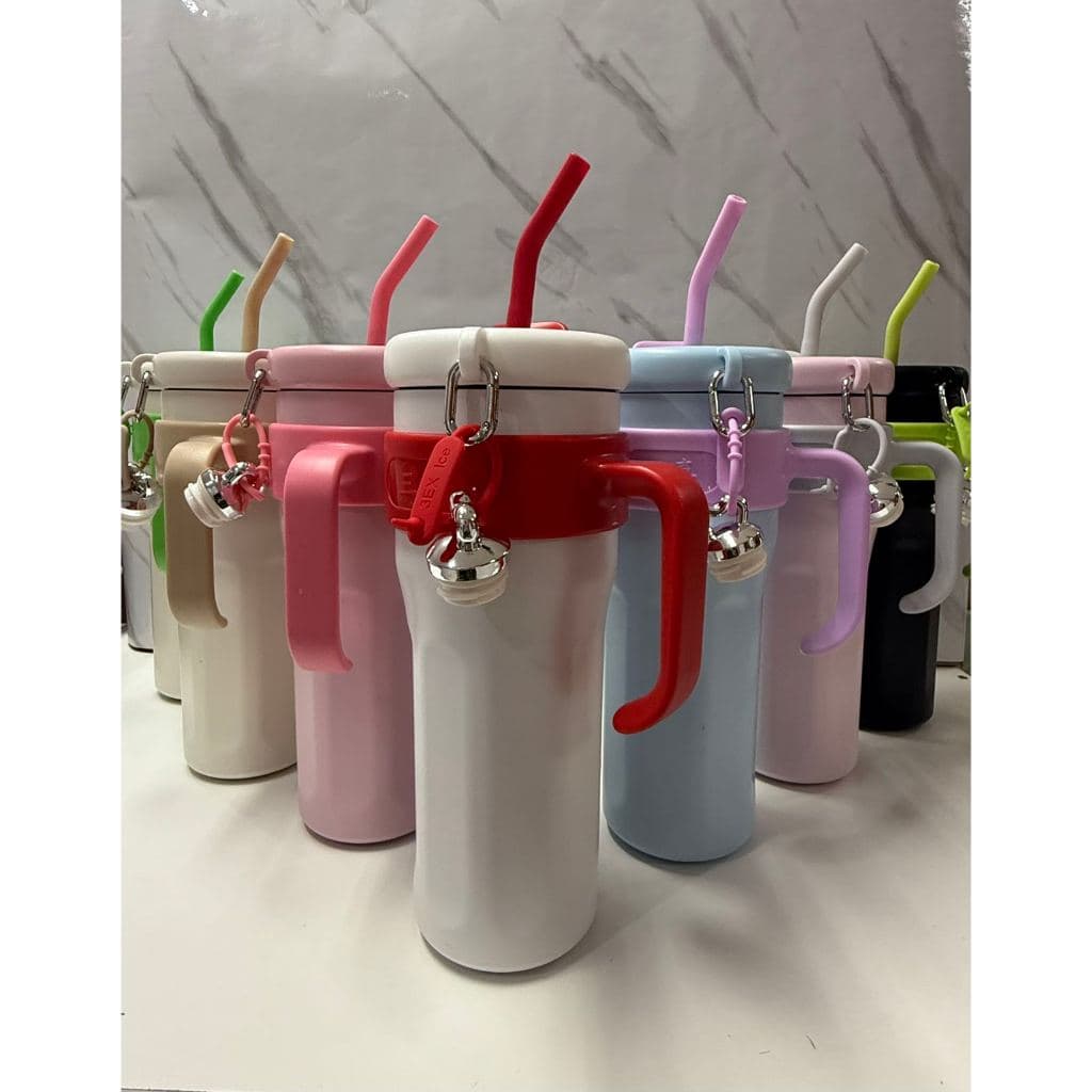 铃铛  Copo termicomlnox 1200ml com canudo e tampa 2 em 1-Alta Capacidade e Durabilidade