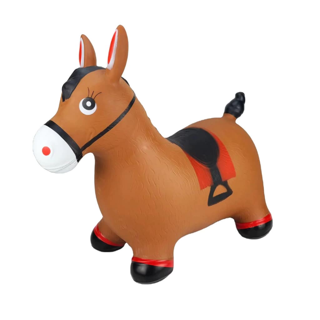 Cavalinho upa upa Infantil de Borracha Pula Pula Brinquedo de Menino e Menina Marrom