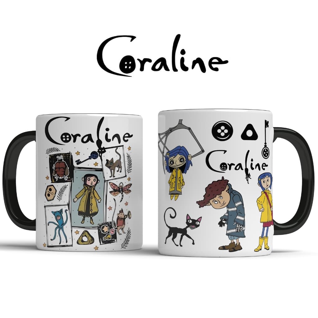 Caneca Coraline - Caneca Porcelana Personalizada