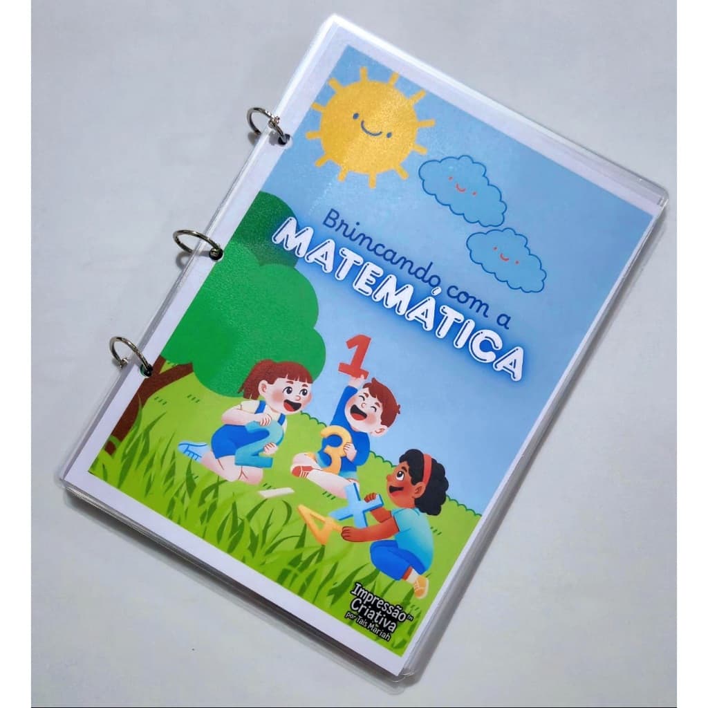 Apostila Educacional Interativa de Matemática - Primeira infância - Aprendendo brincando - Caneta com Apagador