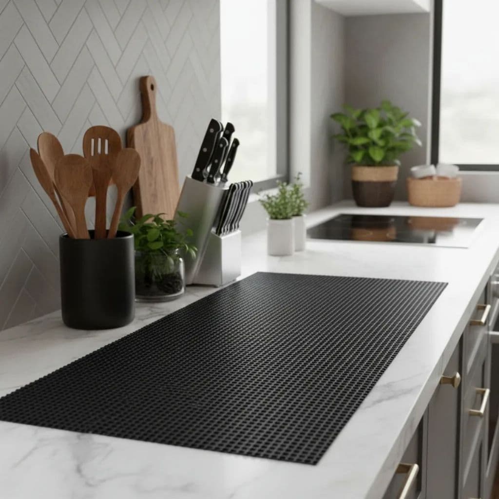 Rolo Forro 30x120CM Jogo Americano Tapete Pvc  Para Gavetas Armário Cozinha Antiderrapante