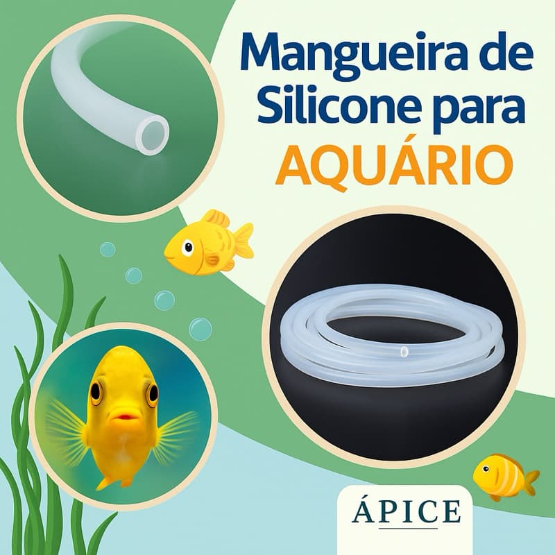 Mangueira de Silicone Premium para Aquário 4x7mm – Atóxica, Flexível e Alta Durabilidade