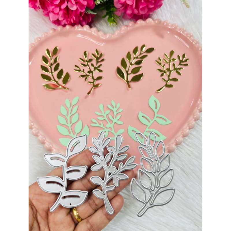 Faca Corte e Relevo Scrapbook Kit Folhas