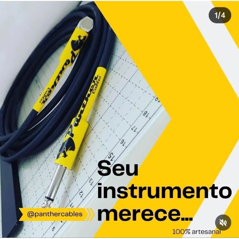 Cabo para baixo 3 metros P10 x P10 L90graus bitola 0.50mm