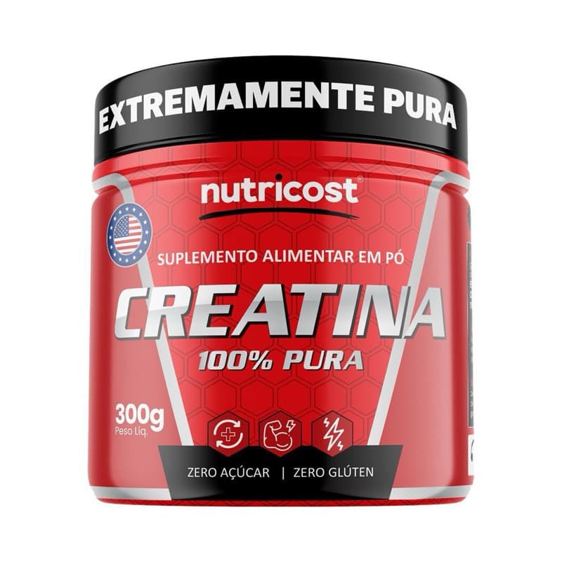 Creatina Nutricost 100% Pura 300g - Monohidratada e Micronizada importada pronta entrega