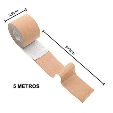 Sutiã Fita Rolo Adesivo Levanta Seios Protetor de Mamilo Invisível 5m x 5cm