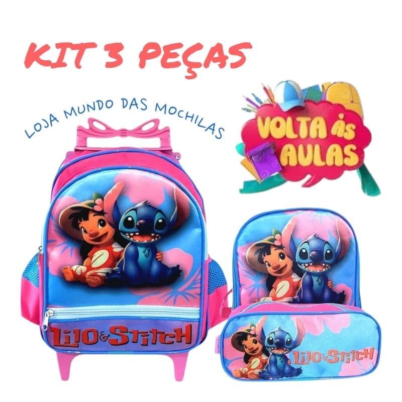 Kit Completo Mochila Escolar Infantil Creche Pequena Com Rodinha  Personagens Para Menino E Menina