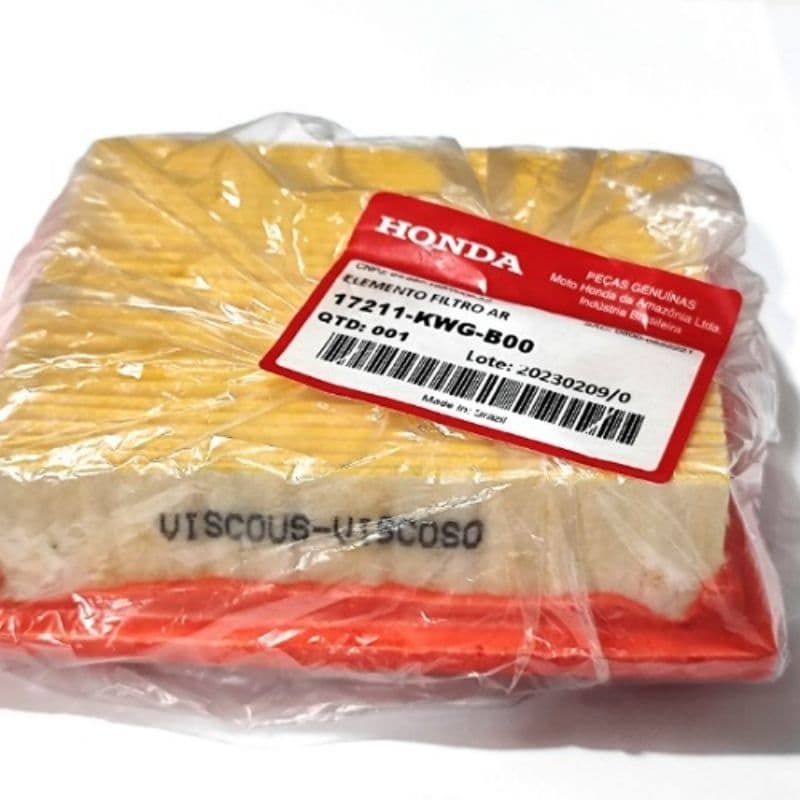 Filtro  Ar CG Titan 150 Fan 125 Bros 125 150 Pop 100 110 XRE 190 Original Honda