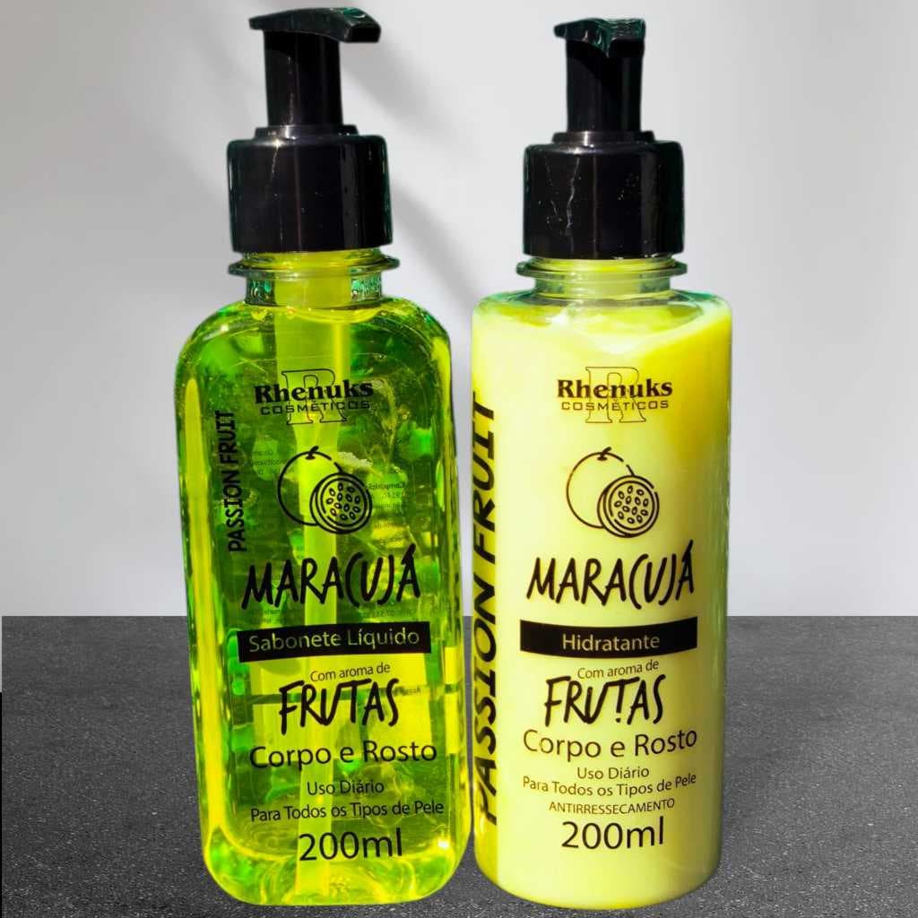 Kit Maracujá Sabonete Liquido + Hidratante Corpo e Rosto