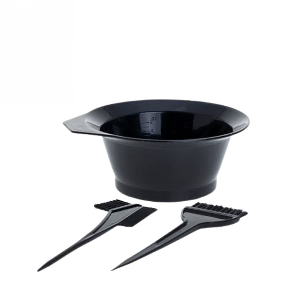 Kit Tigela Tintura Para Cabelo 3 Peças Pincel E Pente