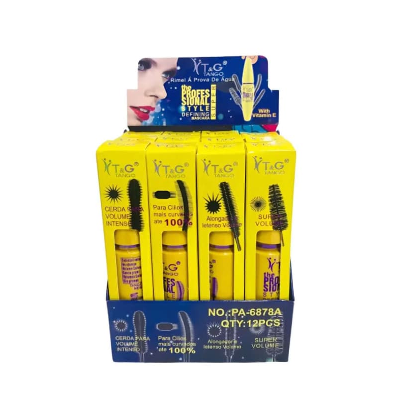 Box Com 12 Máscara de Cílios Colossal T&G Tango PA-6878A