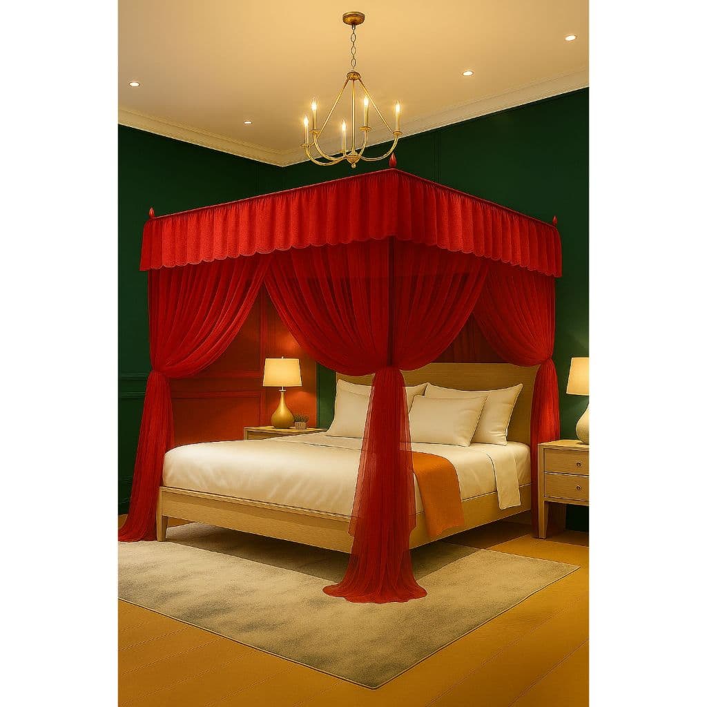 RENDA Mosquiteiro Palácio Cortinado Casal Queen SEM Armação De Ferro