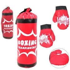 Saco De Pancada Infantil Boxe Brinquedo Boxeador Com Luva