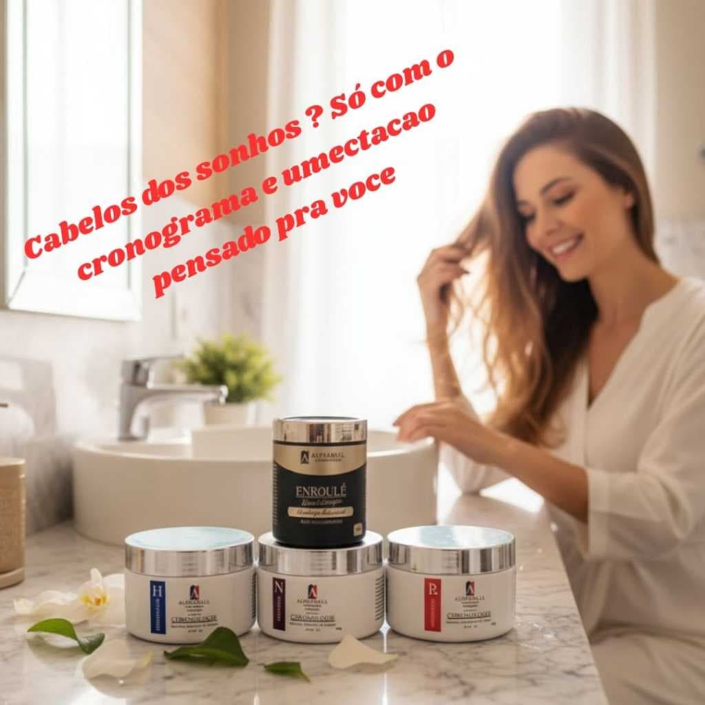 Cronograma Capilar 3 Mascaras Alphahall + Umectoterapia 200 gr