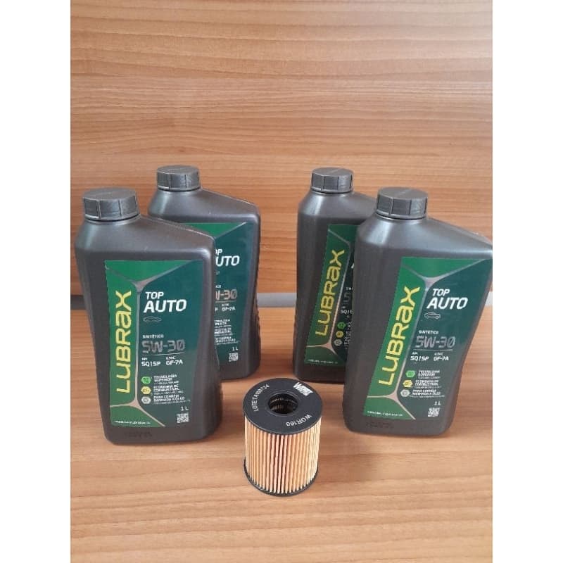 kit 4 litros de óleo 5w30 lubrax e filtro de óleo ecológico por favor enviar o modelo do carro para enviar o filtro cert