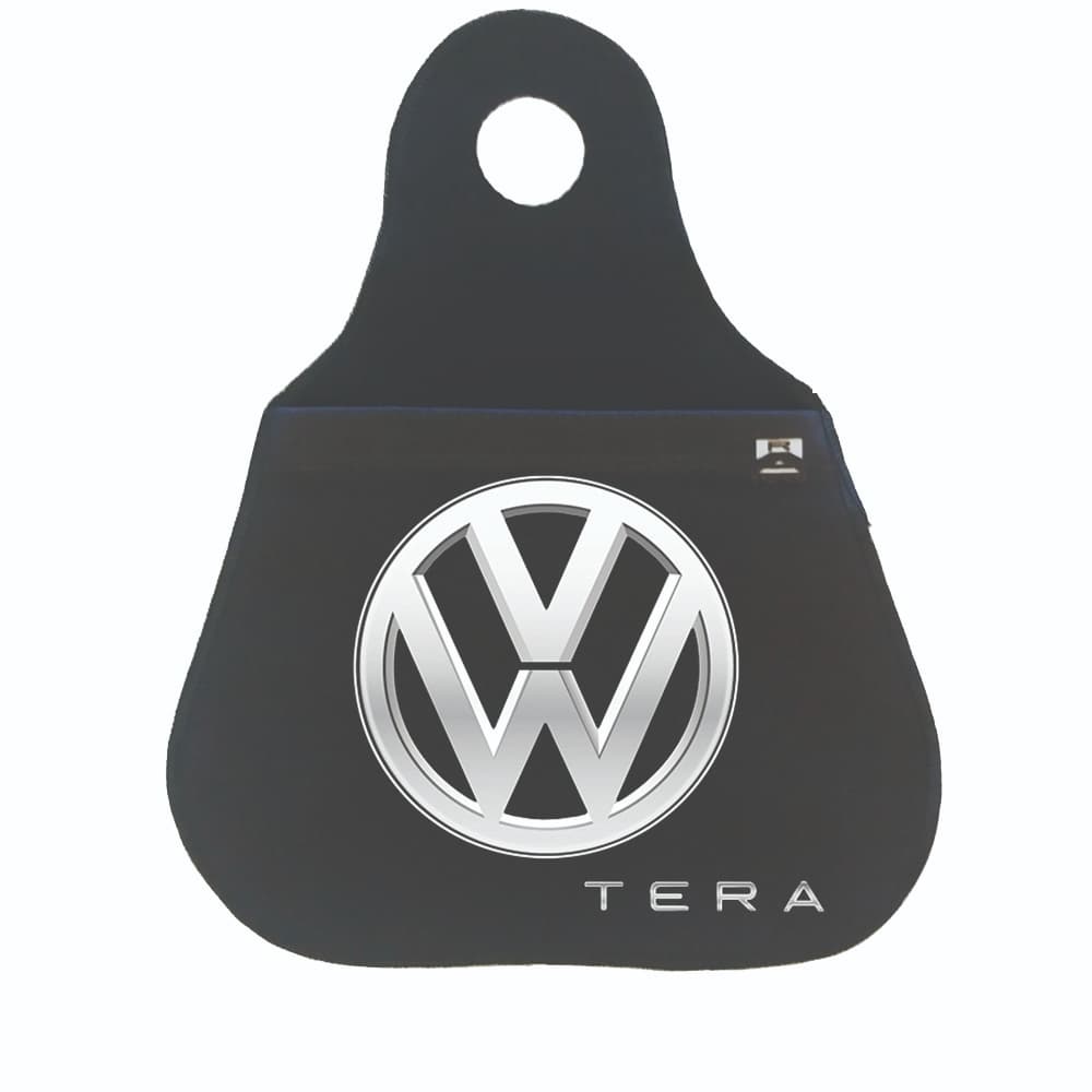 Lixinho lixo lixeira para carro Volkswagen Tera logo prata